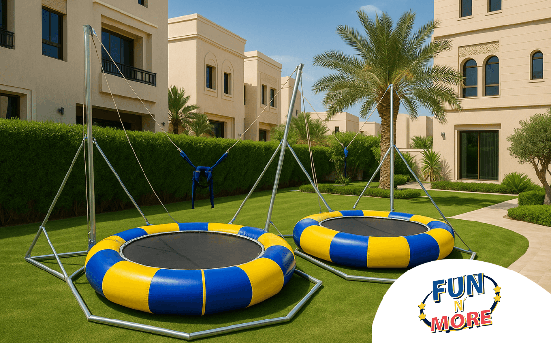 صورة الغلاف لباقة حفلة بالبيت: "ترمبولين بنجي لشخصين"