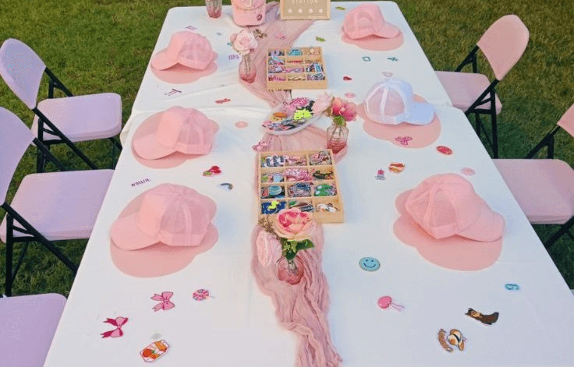 Cover image of home party package: "Hats & Patches Decorating Station"