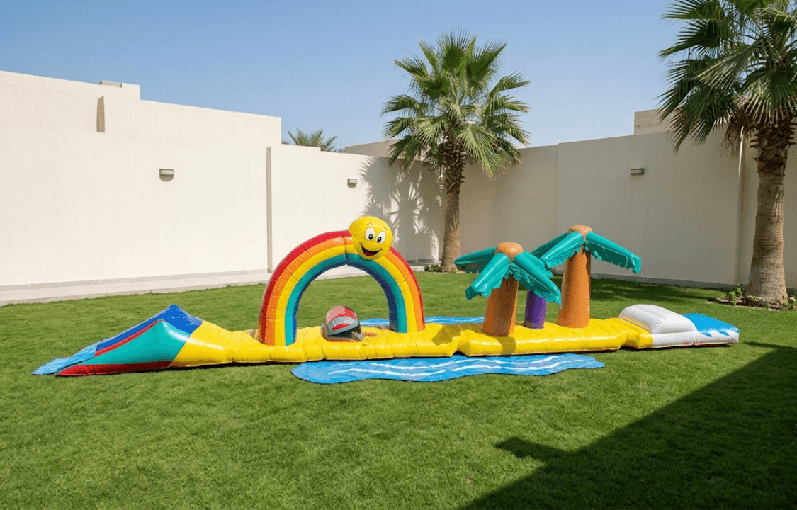 Cover image of home party package: "Rainbow Bridge Water Slide"