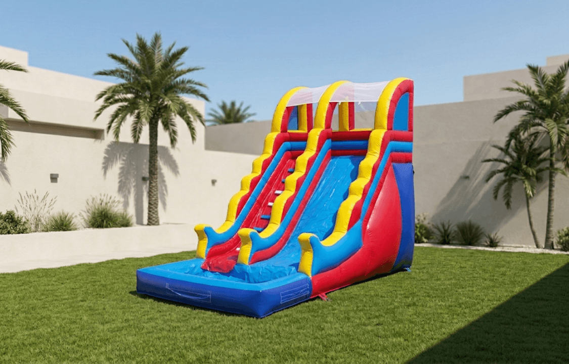 Cover image of home party package: "Blue Wave Water Slide"